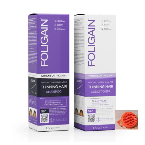 Foligain sampon & balzsam women + ajándék fejbőrmasszírozó